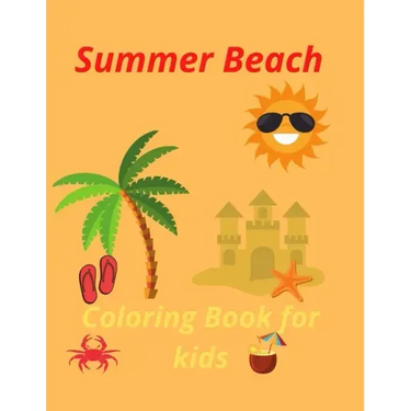 Summer Beach Coloring Book for kids