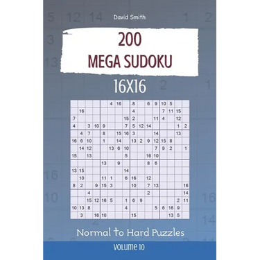 Mega Sudoku - 200 Normal to Hard Puzzles 16x16 vol.10