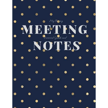 My Boring Meeting Survival Guide and Notes: 8.5x11 Meeting Notebook and Puzzle Book