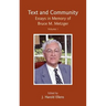 Text and Community, Vol. 1: Essays in Memory of Bruce M. Metzger