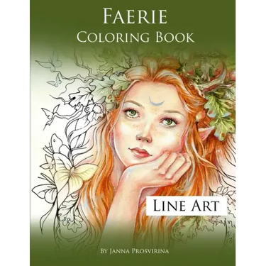 Faerie Coloring Book: Line Art
