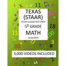 5th Grade TEXAS STAAR, MATH: 2019: 5th Grade Texas Assessment Academic Readiness MATH Test prep/study guide