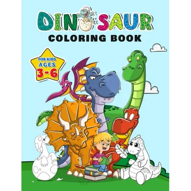 Dinosaur Coloring Book for Kids ages 3-6: Fantastic Dinosaurs to Color with over 100 Unique pages, Great Gift for Boy & Girl