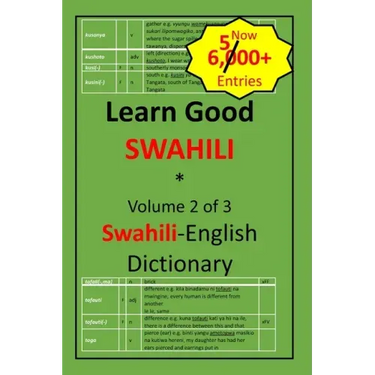 Learn Good Swahili: Volume 2 of 3: Swahili-English Dictionary with built-in mini-Thesaurus