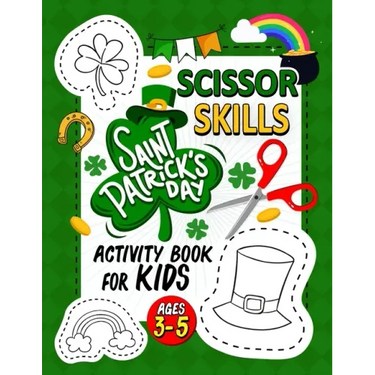 St. Patrick's Day Scissor Skills Activity Book for Kids Ages 3-5
