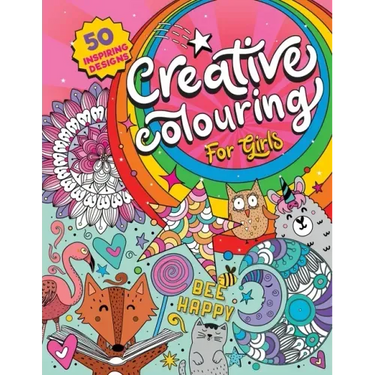 Creative Colouring for Girls: 50 inspiring designs of animals, playful patterns and feel-good images in a colouring book for tweens and girls ages 6