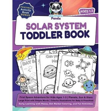 Solar System Toddler Book: First Space Adventure for Kids Ages 1-3 Planets, Sun & Stars Large Print with Simple Words Colorful Illustrations for Baby