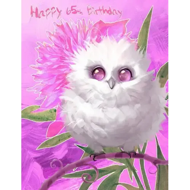 Happy 65th Birthday: Large Print Address Book with Pretty Snow Owl Design. Way Better Than a Birthday Card!