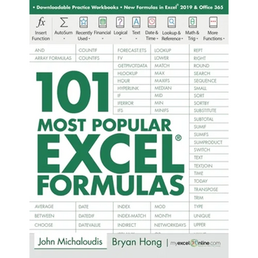 101 Most Popular Excel Formulas