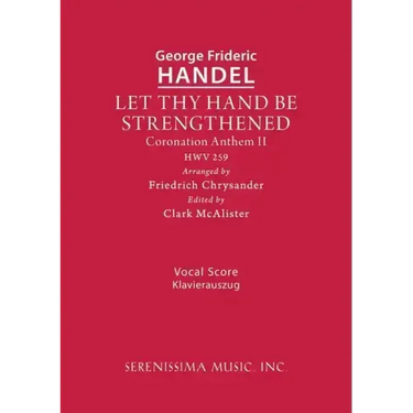 Let Thy Hand Be Strengthened, HWV 259: Vocal score