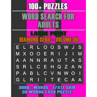 Word Search for Adults: More Games, For Adults, Large Letter High Definition Select Words
