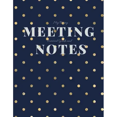 My Boring Meeting Survival Guide and Notes: 8.5x11 Meeting Notebook and Puzzle Book