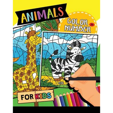 Animals Color by Number for Kids: Easy and Fun Activity Learning Workbook with Coloring Pages