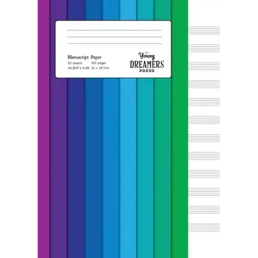 Manuscript Paper: Colour Spectrum A4 Blank Sheet Music Notebook