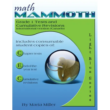 Math Mammoth Grade 1 Tests and Cumulative Reviews (Canadian Version)