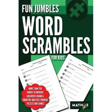 Fun Jumbles Word Scrambles for Kids: More than 750 words to improve children's brain & cognitive abilities through puzzles and games
