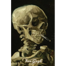 Skeleton of a Skull with a Cigarette Van Gogh Note Book: Hardcover Journal Notebook Diary with Dot Grid, Lined, Blank Vintage Paper for Writing Drawin