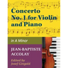 Accolay, J.B. - Concerto No. 1 in a minor for Violin - Arranged by Josef Gingold - International