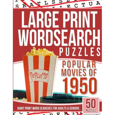 Large Print Wordsearches Puzzles Popular Movies of 1950: Giant Print Word Searches for Adults & Seniors