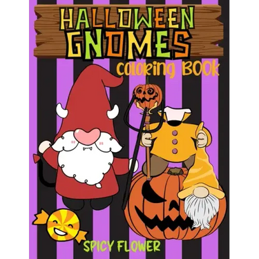 Halloween gnomes coloring book for kids ages 4-8: Easy and simple to color spooky gnomes for a fun family time this Halloween!