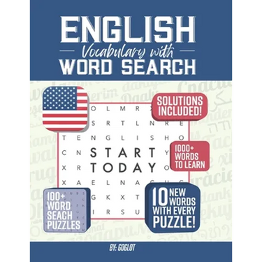 English Vocabulary with Word Search Puzzles: Learn 10 New English Words with each Word Search Puzzle! Activity Book