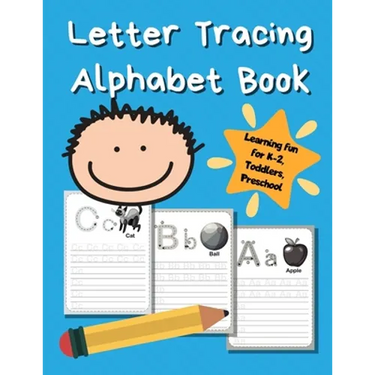 Letter Tracing Alphabet Book: ABC Learning Book for Kids - Toddlers, Preschool, K-2 - Sky Blue