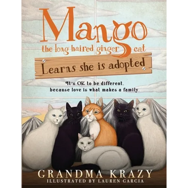 MANGO (the long haired ginger cat) LEARNS SHE IS ADOPTED: It's Ok to Be Different, Because Love Is What Makes a Family