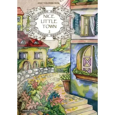 Adult Coloring Book: Nice Little Town