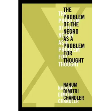 XA the Problem of the Negro as a Problem for Thought