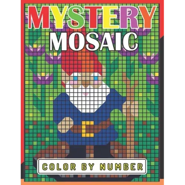 New Large Print Mystery Mosaics Color By Number: Pixel Art For Adults & Kids, Fun 50 Coloring Pages for Stress Relief & Relaxation, Gift Ideas.
