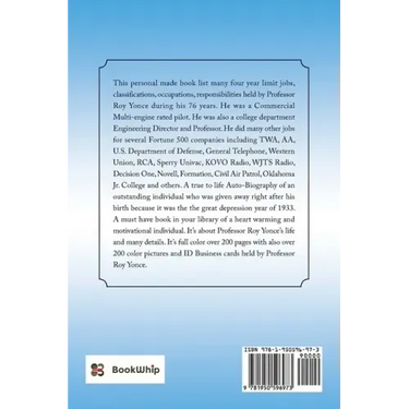 Professor Roy Yonce's Autobiography