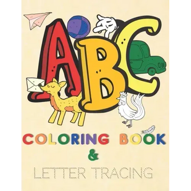 ABC Coloring Book and Letter Tracing: Coloring Activity Book for Preschool Children Ages 3+
