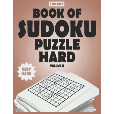 SUDOKY Book of Sudoku Puzzles Hard: Sudoku puzzle books for adults - Includes Solutions - Vol II