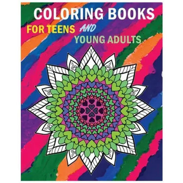 Coloring Books For Teens And Young Adults: Happy mandala coloring page (+100 Pages)