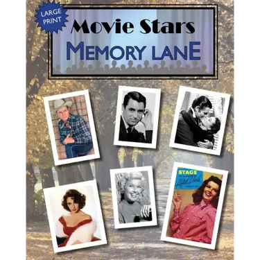Movie Stars Memory Lane: large print book for dementia patients