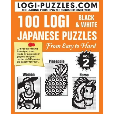 100 LOGI Black & White Japanese Puzzles: Easy to Hard