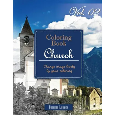 Christian Church: Gray Scale Photo Adult Coloring Book, Mind Relaxation Stress Relief Coloring Book Vol2: Series of coloring book for ad