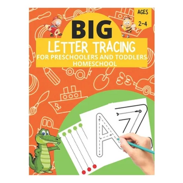 Big Letter Tracing for Preschoolers and Toddlers Ages 2-4 Homeschool: Preschool Learning Resources, Homeschool Preschool Learning Activities for 3 yea