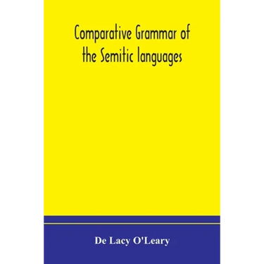 Comparative Grammar Of The Semitic Languages