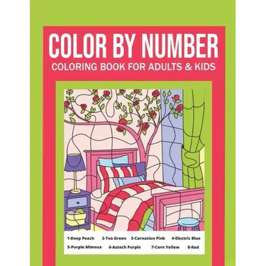 Color By Number Coloring Book For Adults & Kids: Flowers, Animals and Garden Designs