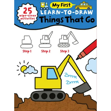 My First Learn-To-Draw: Things That Go: (25 Wipe Clean Activities + Dry Erase Marker)