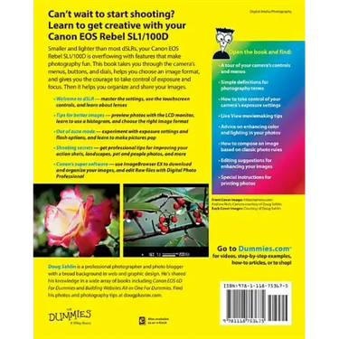 Canon EOS Rebel Sl1/100d for Dummies