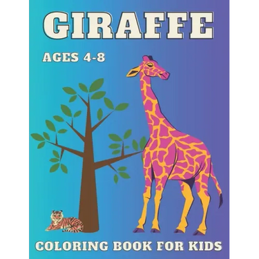 Giraffe Coloring Book: For Kids ages 4-8 - Big and Simple Designs Cute Images For Children -Perfect Gift Idea for Girls and Boys -Zoo Animals
