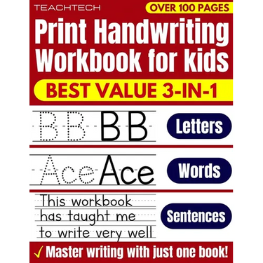 Print Handwriting Workbook for Kids: Learn Handwriting ABC printing practice workbook for Preschool, Pre K, Kindergarten, Grades 1, 2 & 3 and Kids Age