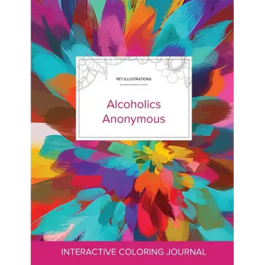 Adult Coloring Journal: Alcoholics Anonymous (Pet Illustrations, Color Burst)