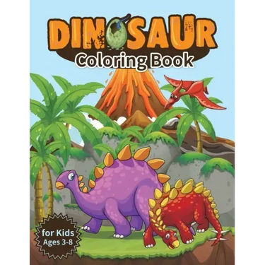 Dinosaur Coloring Book for Kids, Ages 3-8: Jumbo Kids Coloring Book With Dinosaur, Great Gift for Boys & Girls