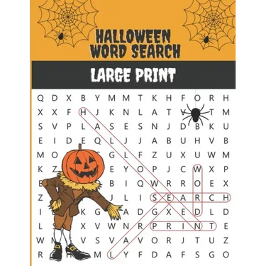 Halloween Word Search Large Print: Puzzle Book For Adults with Big Letters
