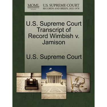 U.S. Supreme Court Transcript of Record Wimbish V. Jamison
