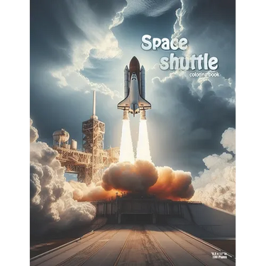 Space shuttle coloring book: wonderful coloring pages of space shuttle 100 P "8,5 x 11" In.