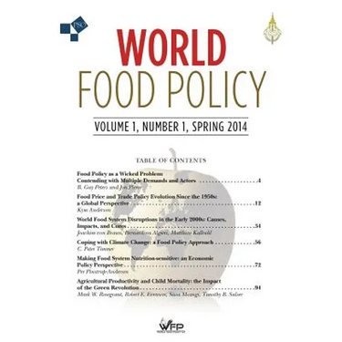 World Food Policy: Volume 1, Number 1, Spring 2014